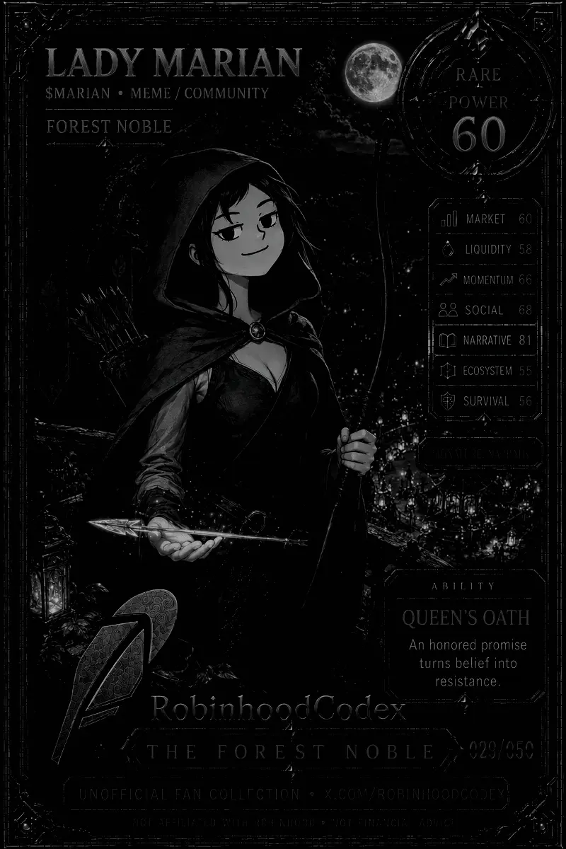 LADY MARIAN card — sealed