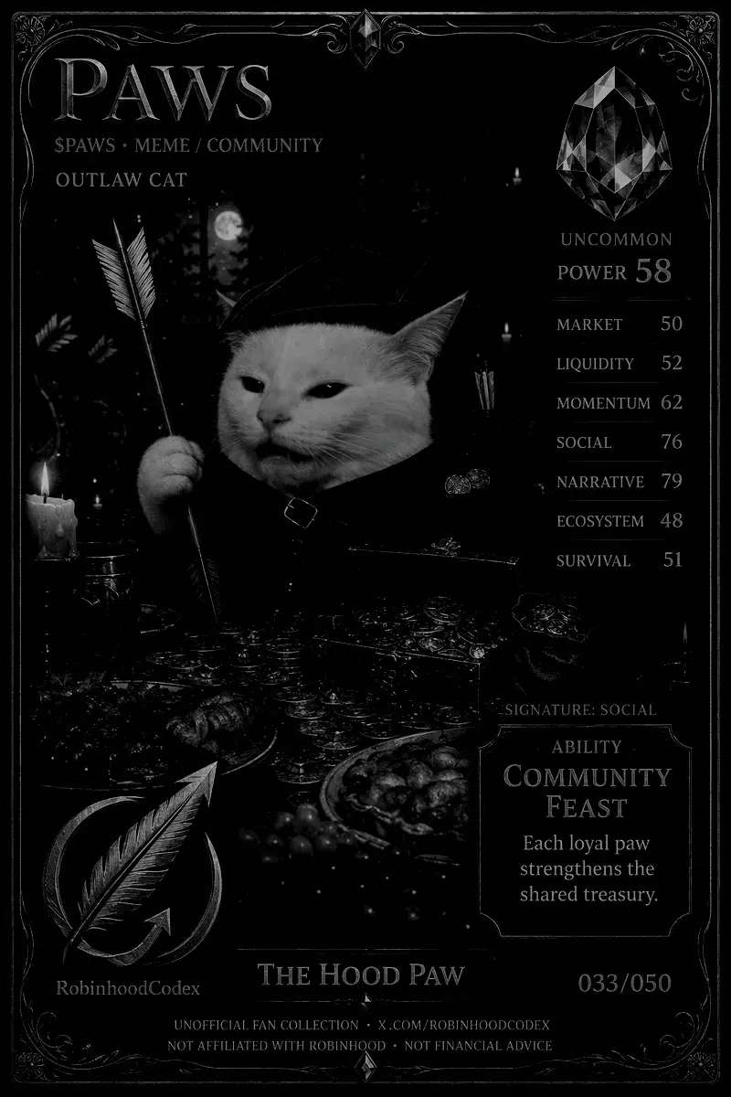 PAWS card — sealed