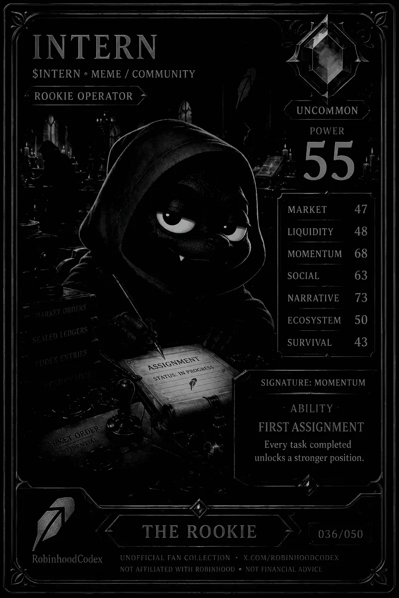 INTERN card — sealed