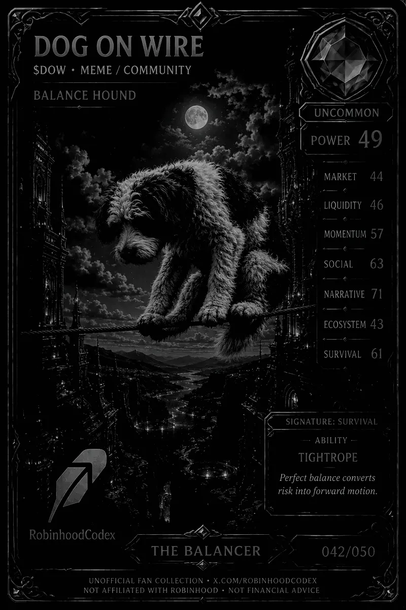 DOG ON WIRE card — sealed