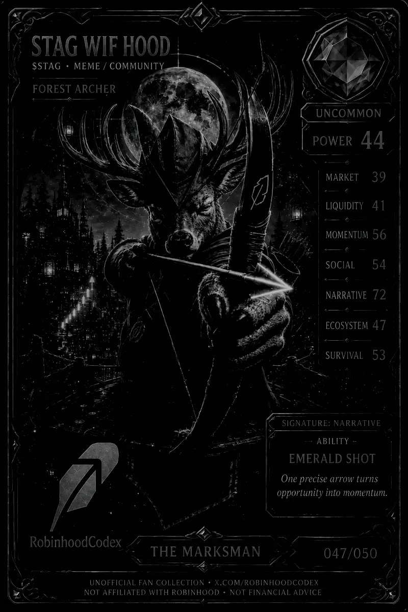 STAG WIF HOOD card — sealed