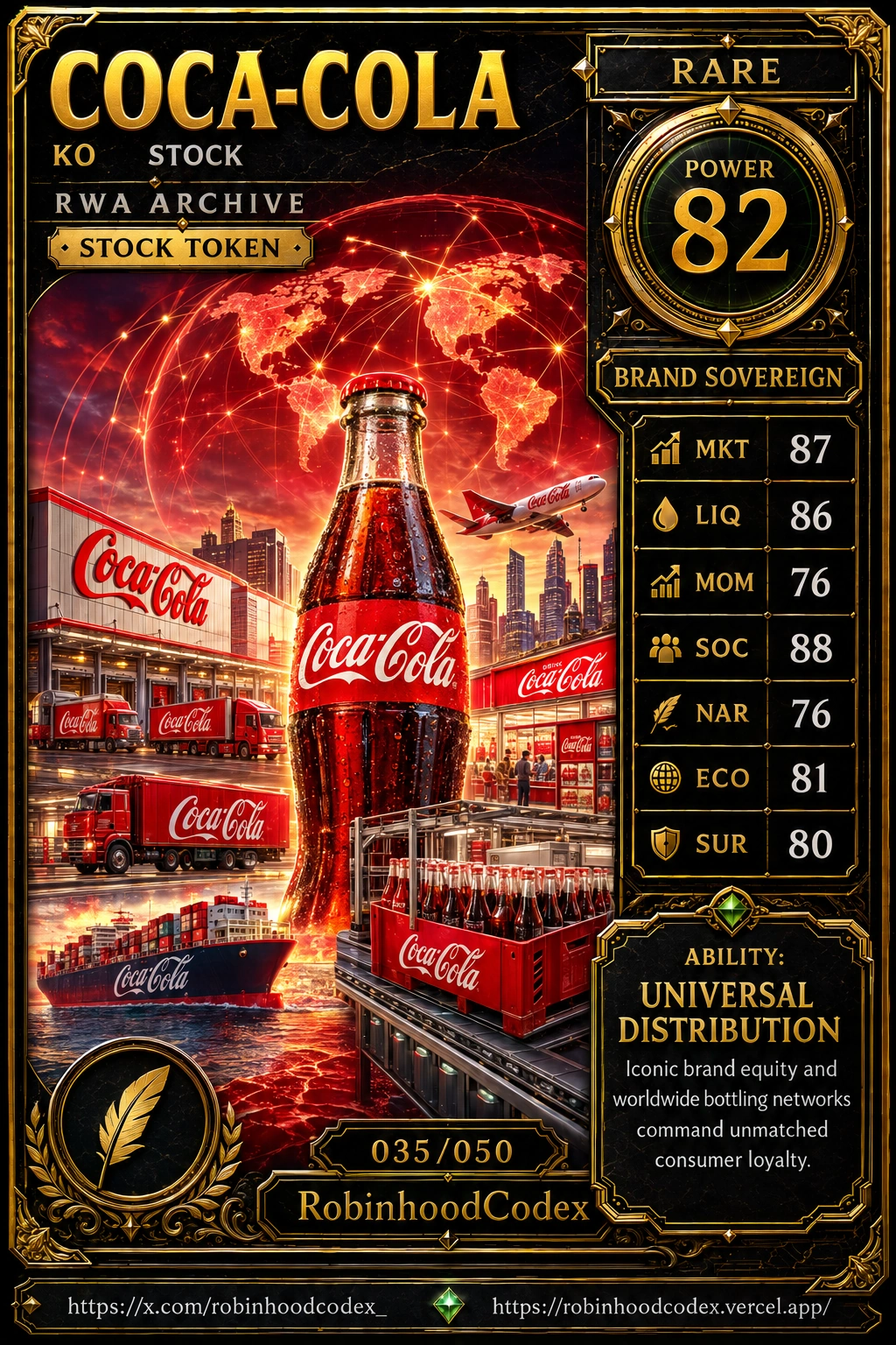 COCA-COLA (KO) RWA Card #035